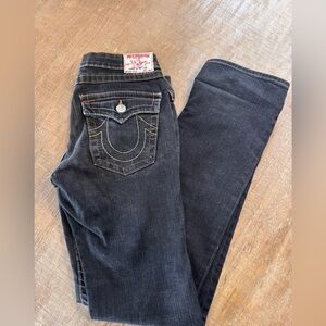 True Religion Women's Dark Blue Straight Leg Jeans